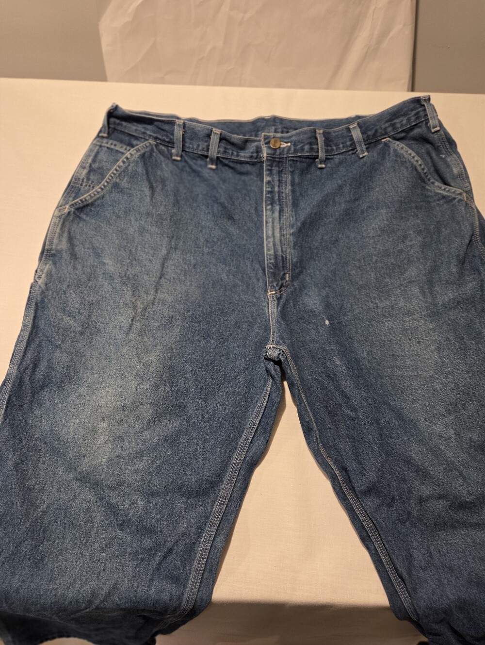 Vintage 2007 Carhartt B13 DST Men’s 44x30 Darkstone Denim Work Jeans